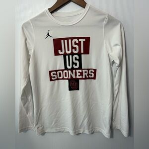 Nike Jordan Oklahoma Sooners Dri-Fit Tee Size Youth Large